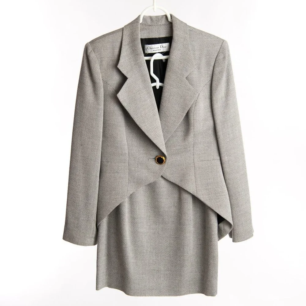 Vintage 90s Christian Dior Skirt Suit Circa 1996 / 1997